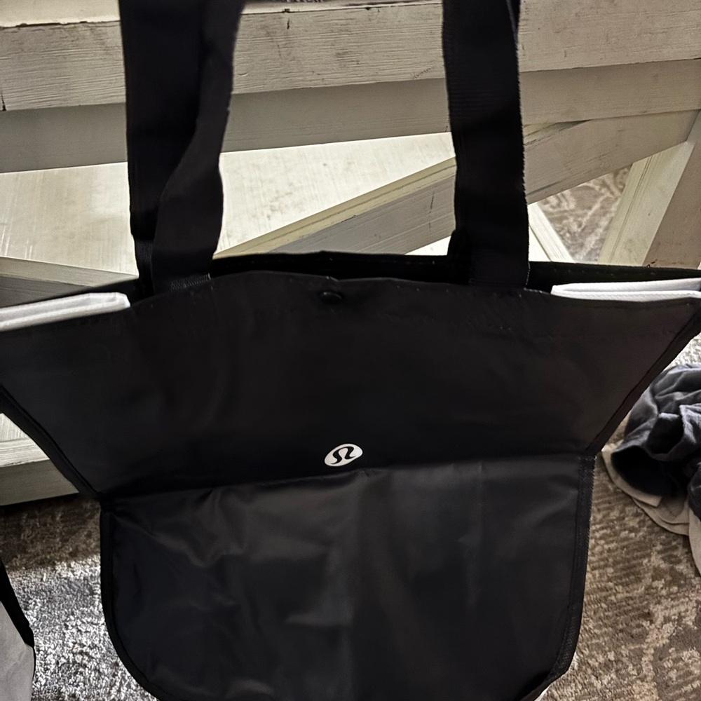 lululemon athletica Black Minimalist Tote shopping bag.